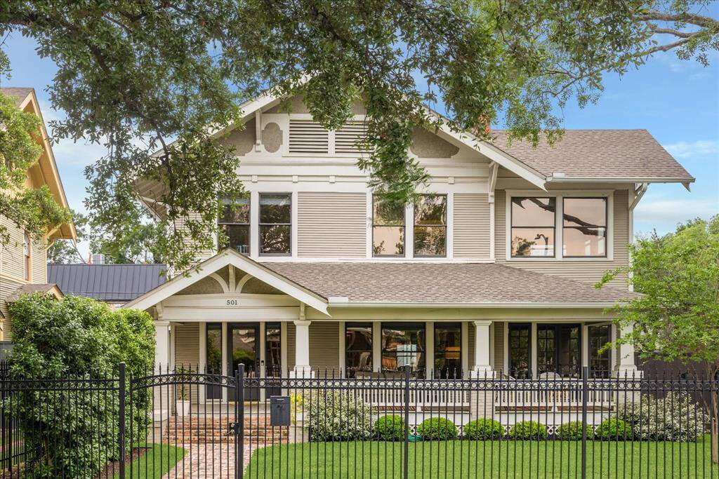 Immaculately restored 1912 Craftsman showplace located in the desirable Avondale Historic District in Montrose. Situated on a 7,000 sf corner lot the property boast stunning finishes throughout the house and the detached garage apartment.