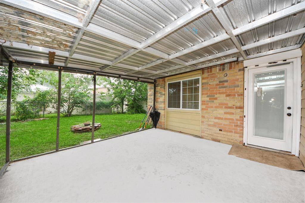 Covered back patio