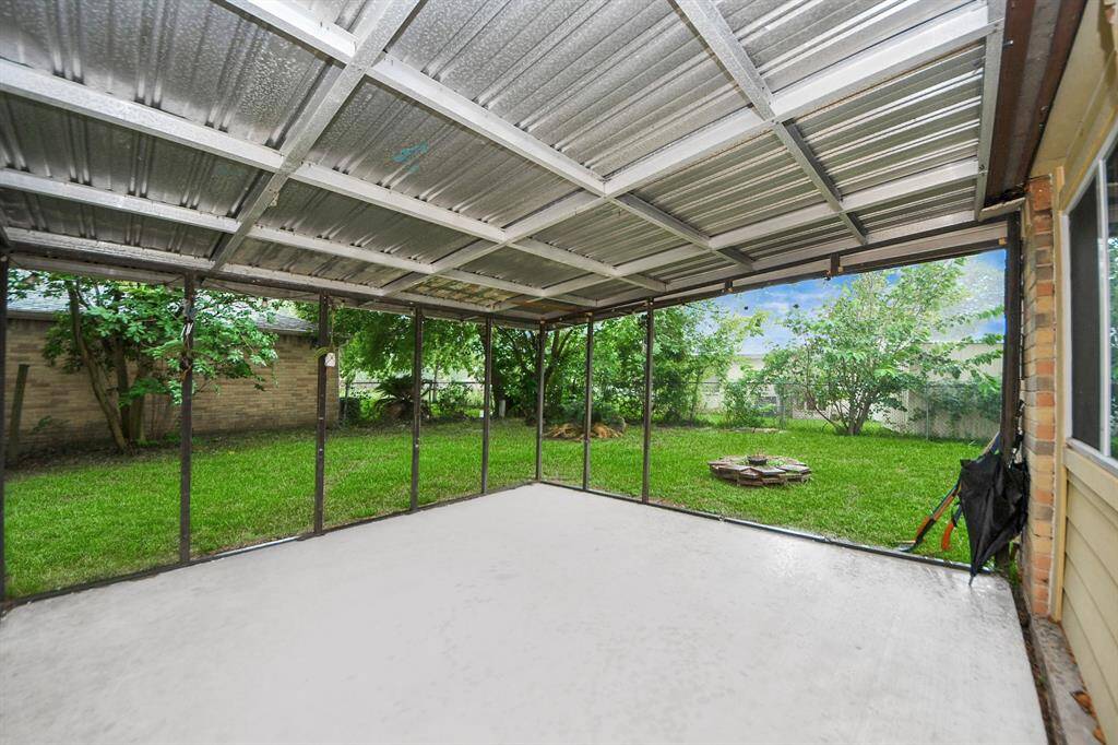 Covered back patio