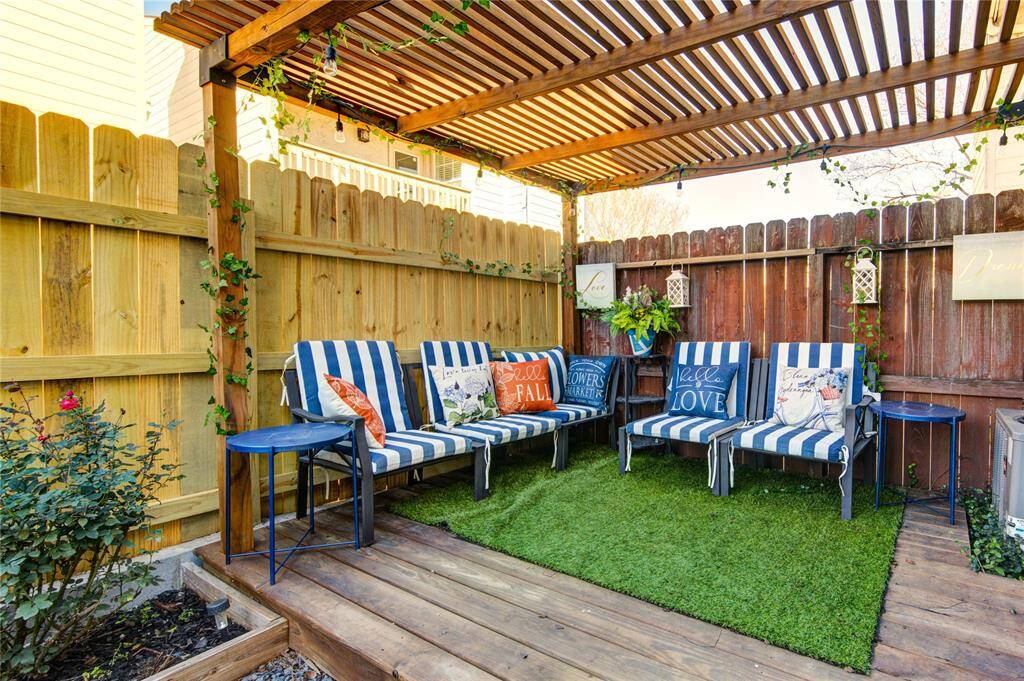 Deck with Trellis & Seating Area
