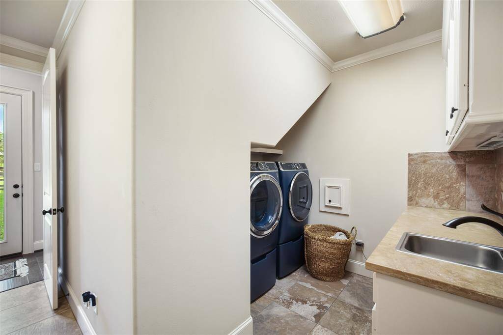 Alternative view of the laundry room with laundry chute!