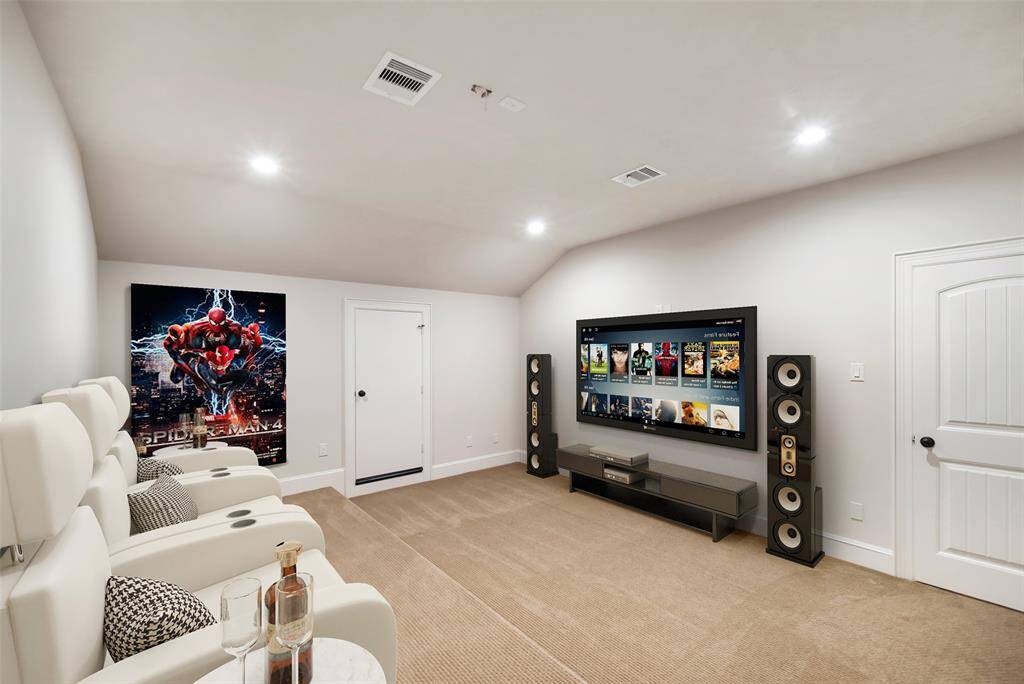Media room (virtually staged)