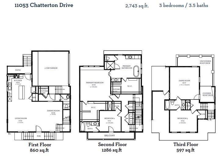 Floor plan for 11053 Chatterton Dr.