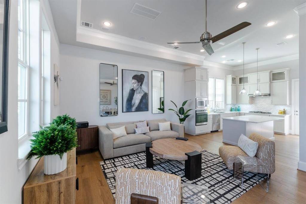 Warm, inviting, functional, and luxurious first floor living.