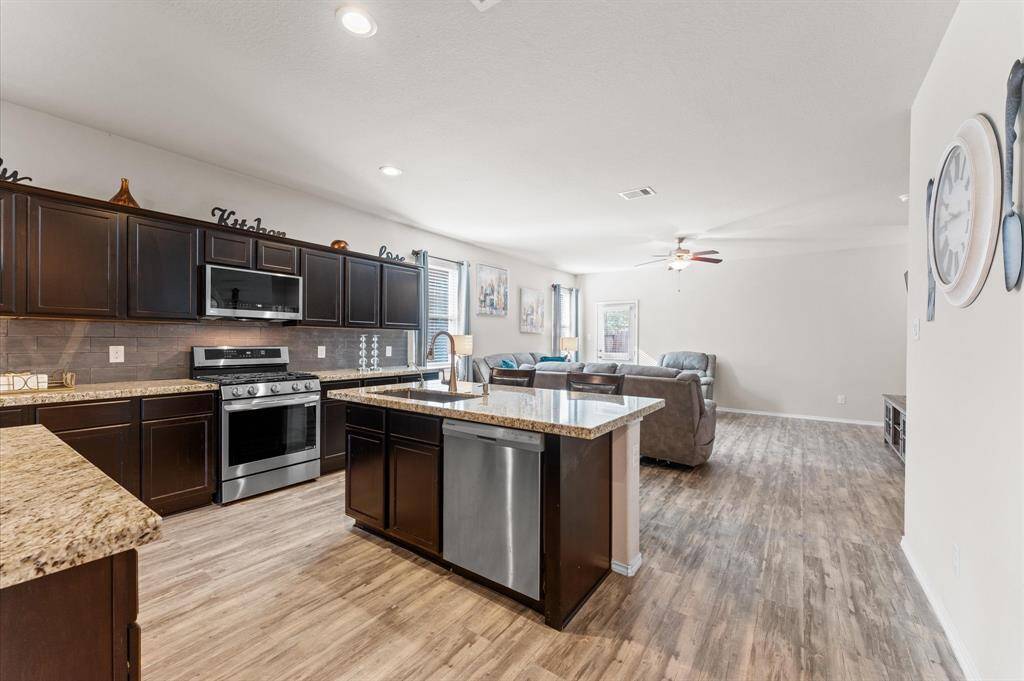 Plenty of counter work space and island