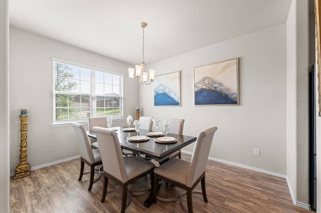 Spacious dining area