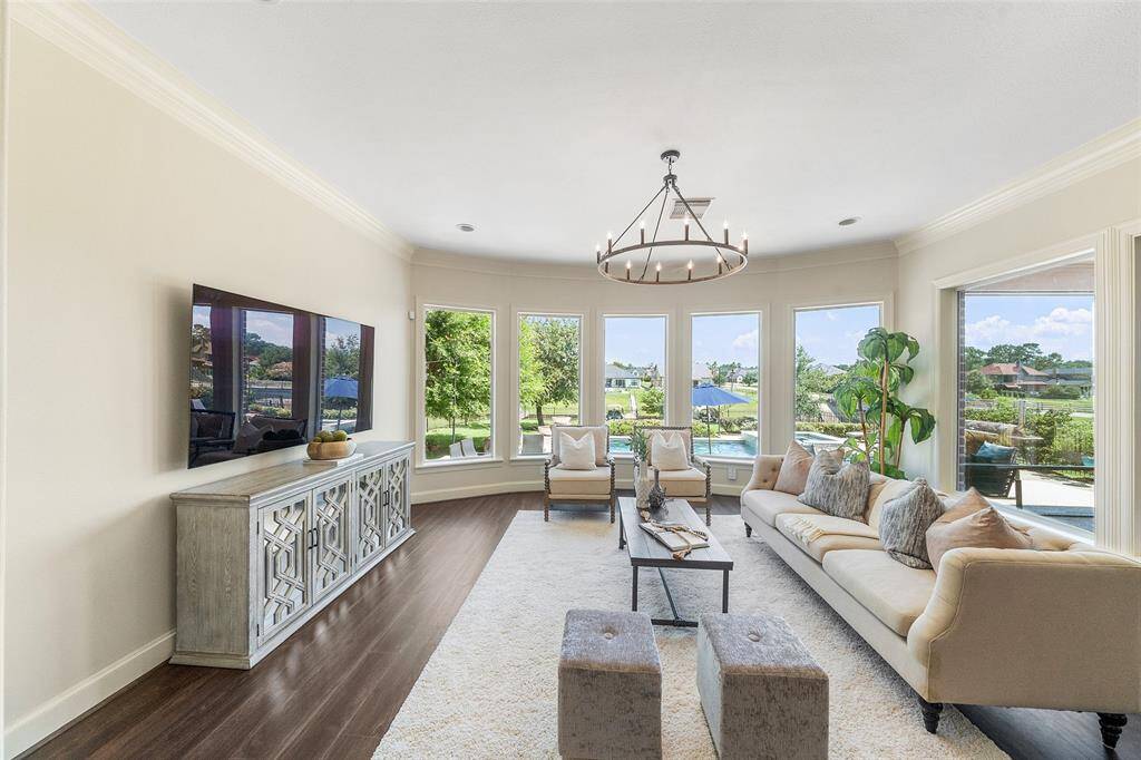 Lots of natural light and updated lighting keep the space bright and make you feel connected to the outdoors all day.