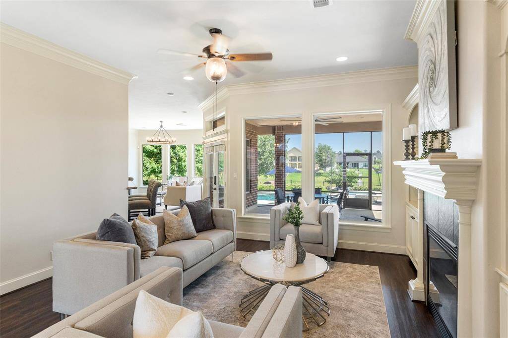 Relax and take in the beautiful views of your outdoor patio and backyard from this special room.