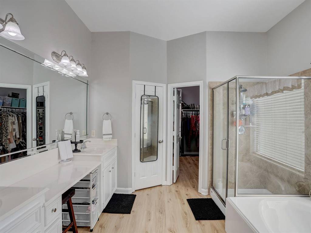 The oversized shower is a great place to wash your cares away. You can also indulge in a hot bath if you have extra time.