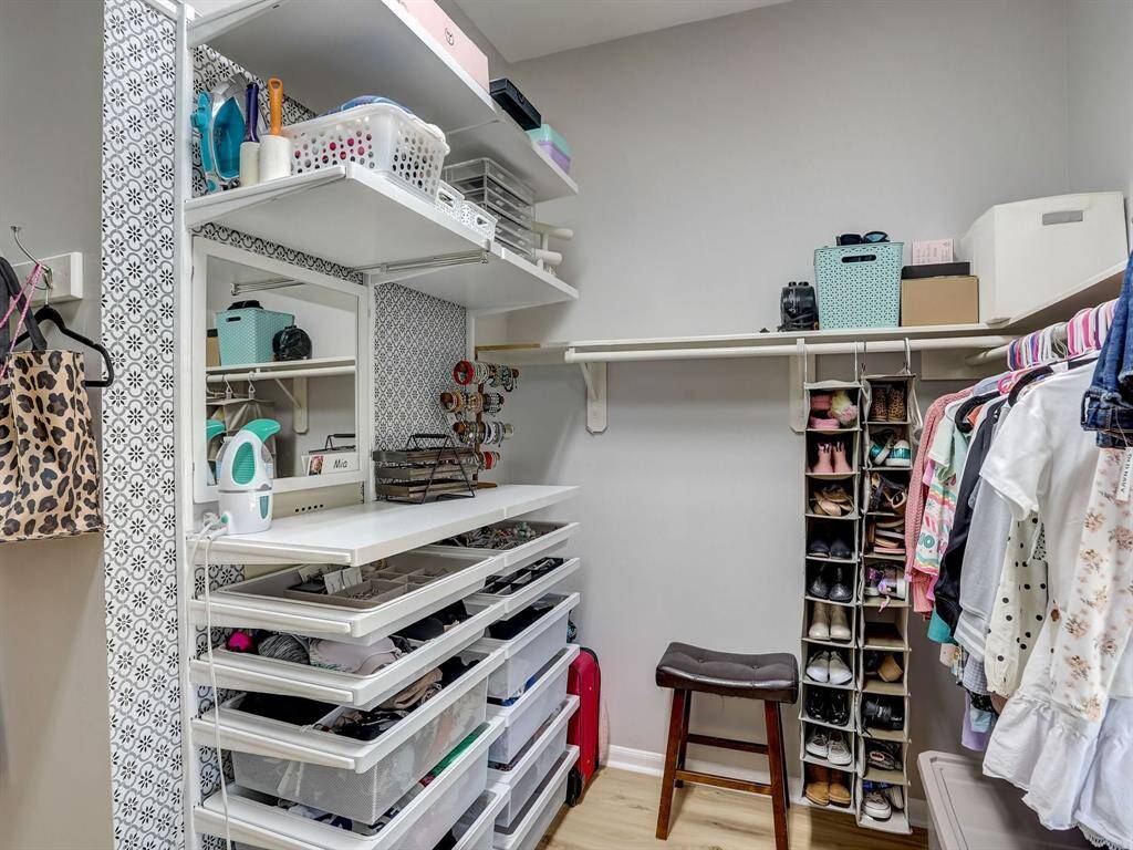 The seller installed a storage system that will stay with the house.