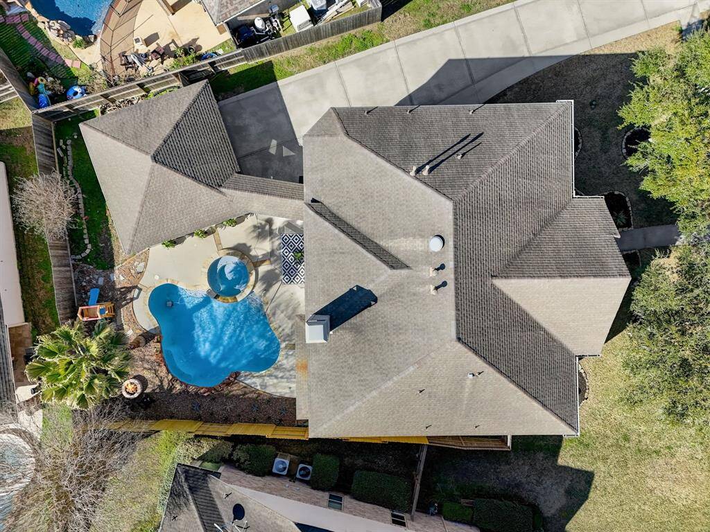 This aerial shows there is some green space for the furry friends.