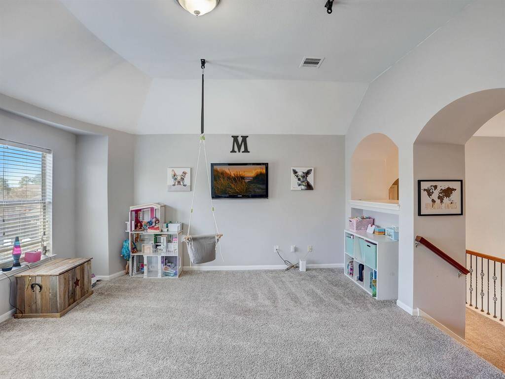 The Game Room is spacious and has a huge walk-in closet to store games and toys.