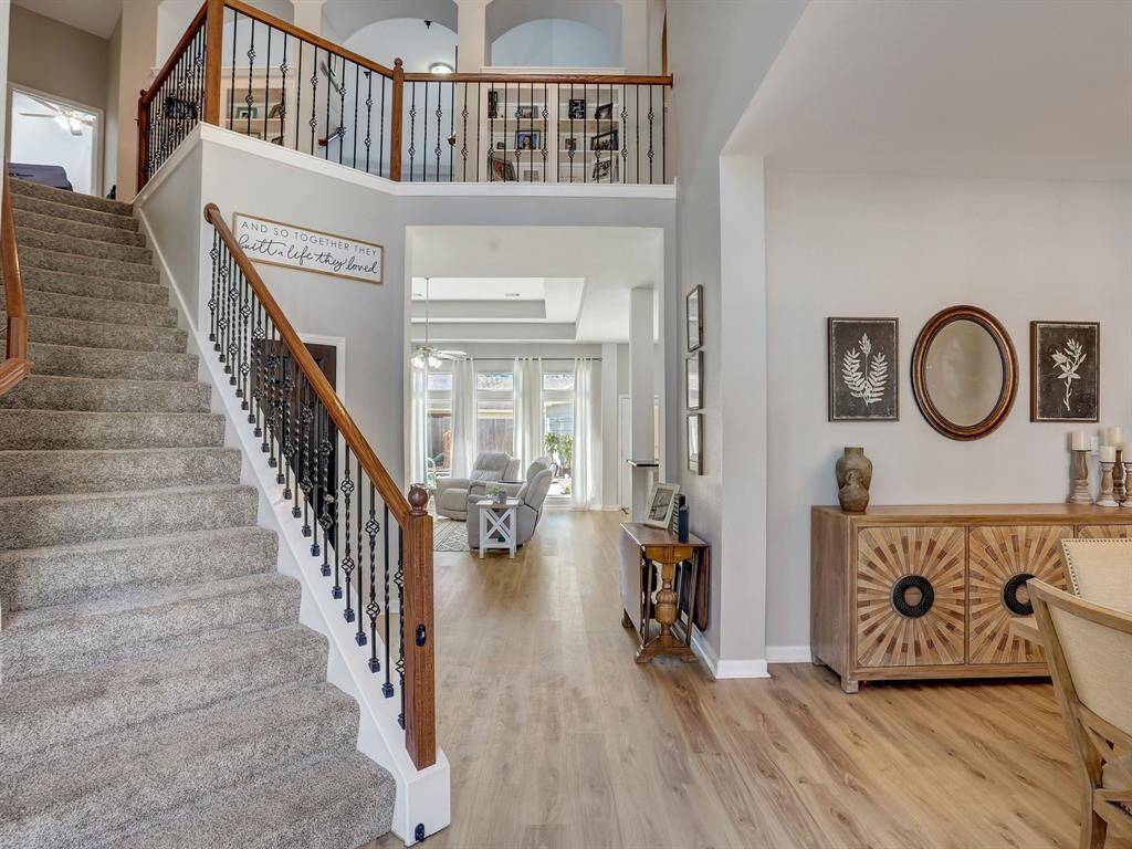 Beautiful luxury vinyl floorings extend throughout a good bit of the first floor.