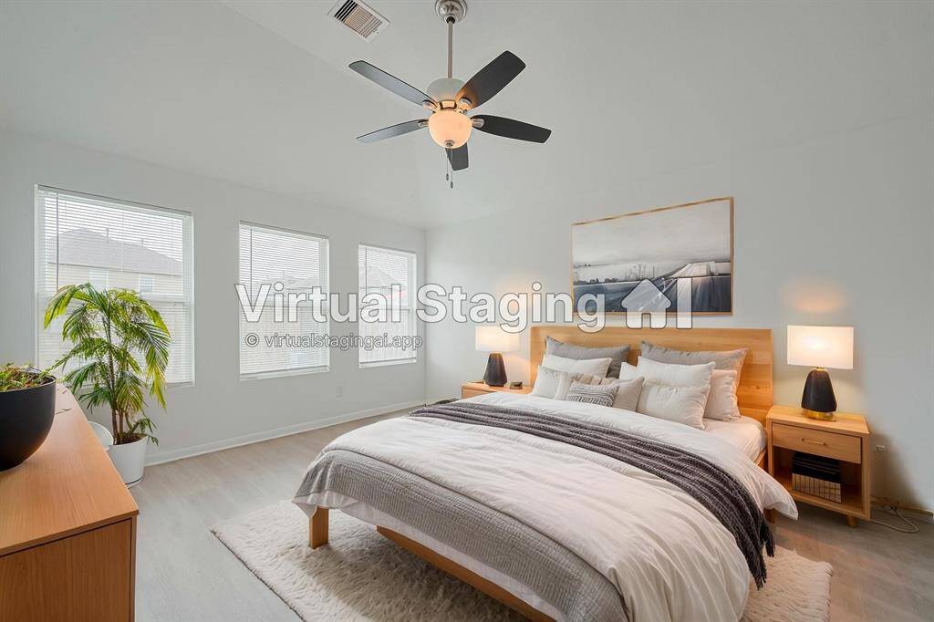 This photo has the furniture virtually staged. To give an idea for furniture layout.