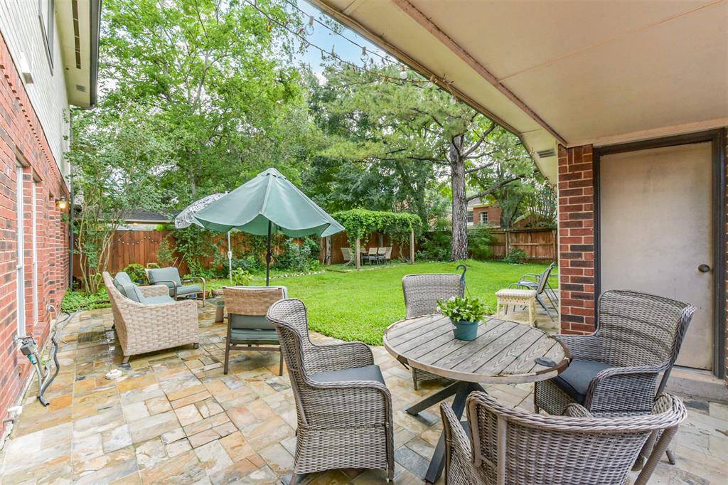Lots of areas to unwind or entertain in the backyard