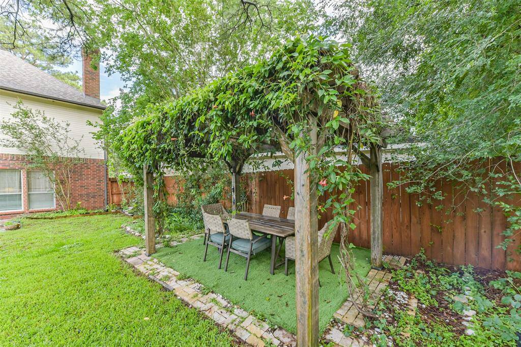 Charming pergola with turf