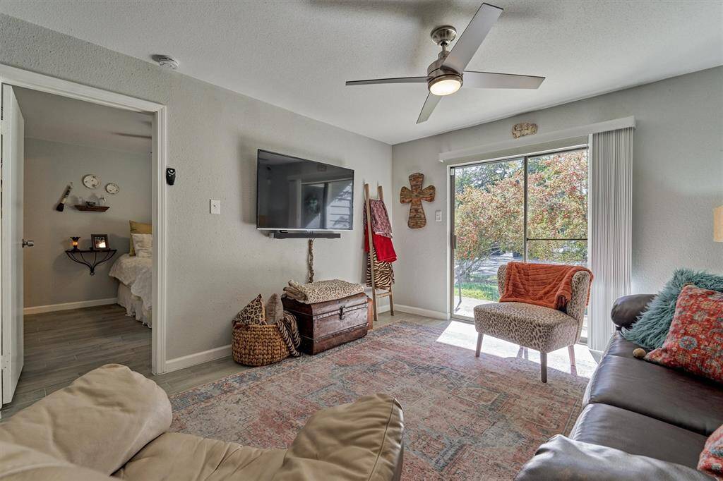 Enjoy the open view and natural light that pours in from the sliding glass door!