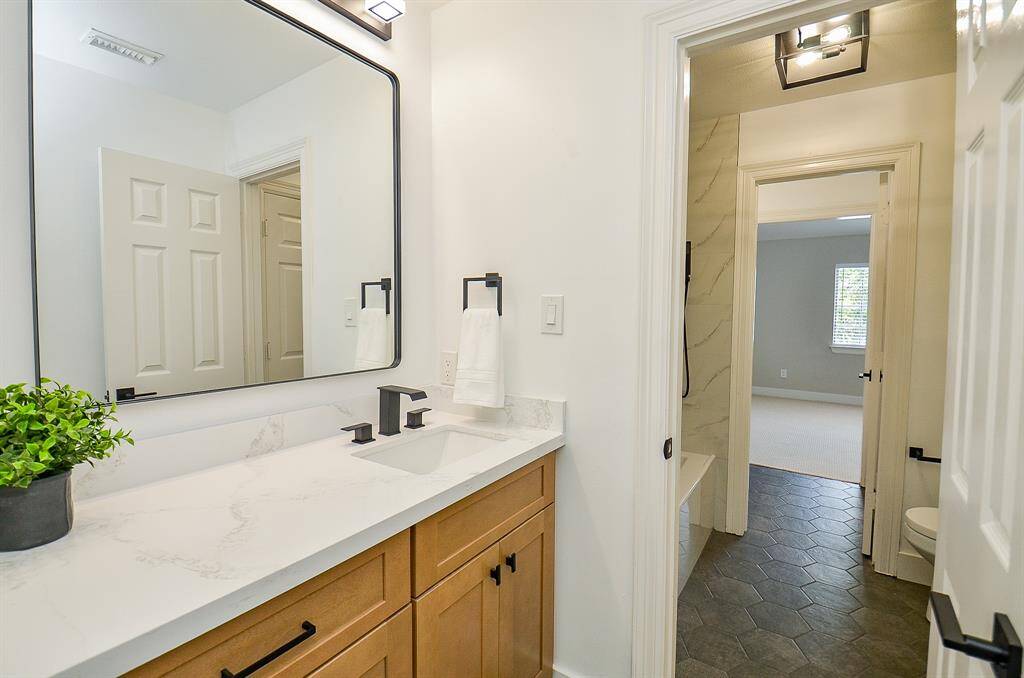 Designer finishes throughout each bathroom