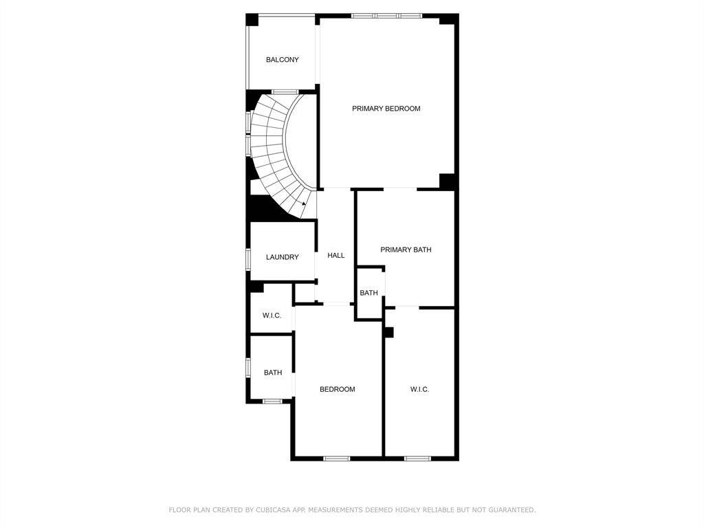 Third floor with Primary Bedroom suite with HUGE Walk-in closet. Balcony off primary bedroom. Guest bedroom with walk-in closet with ensuite bathroom. Laundry room.