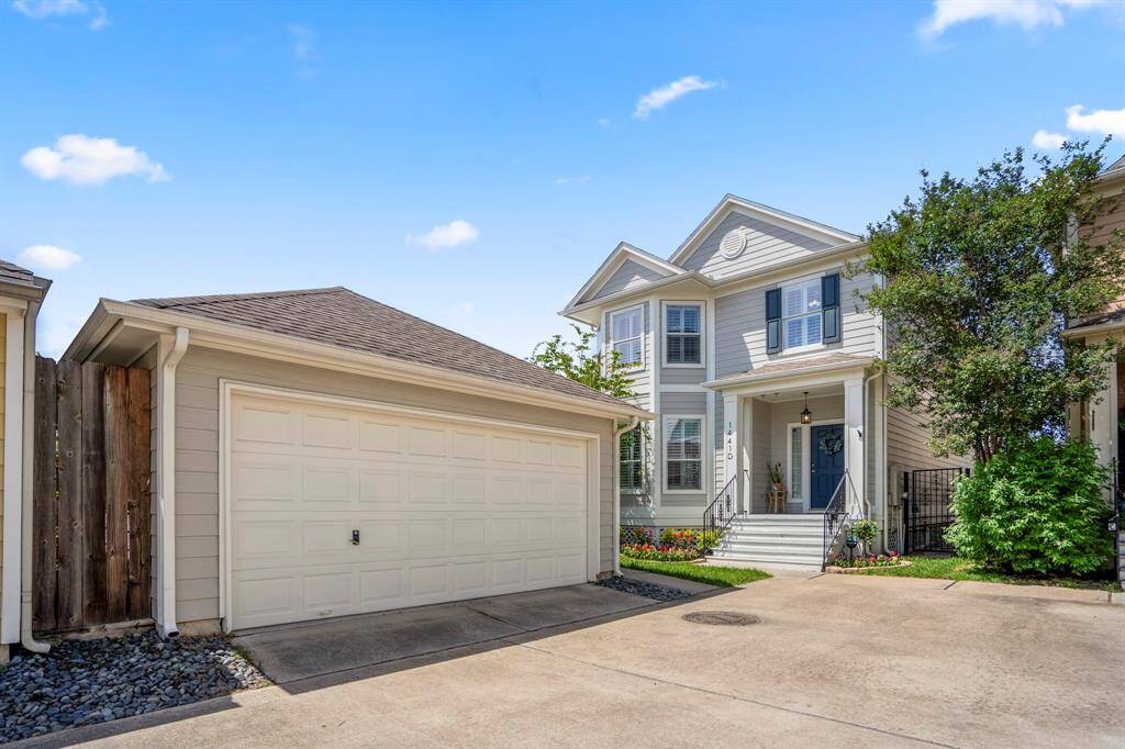 The private, detached two-car garage gives you dedicated ample parking in addition to the unlimited street parking available along with extra storage, all while keeping your front elevation picture-perfect.