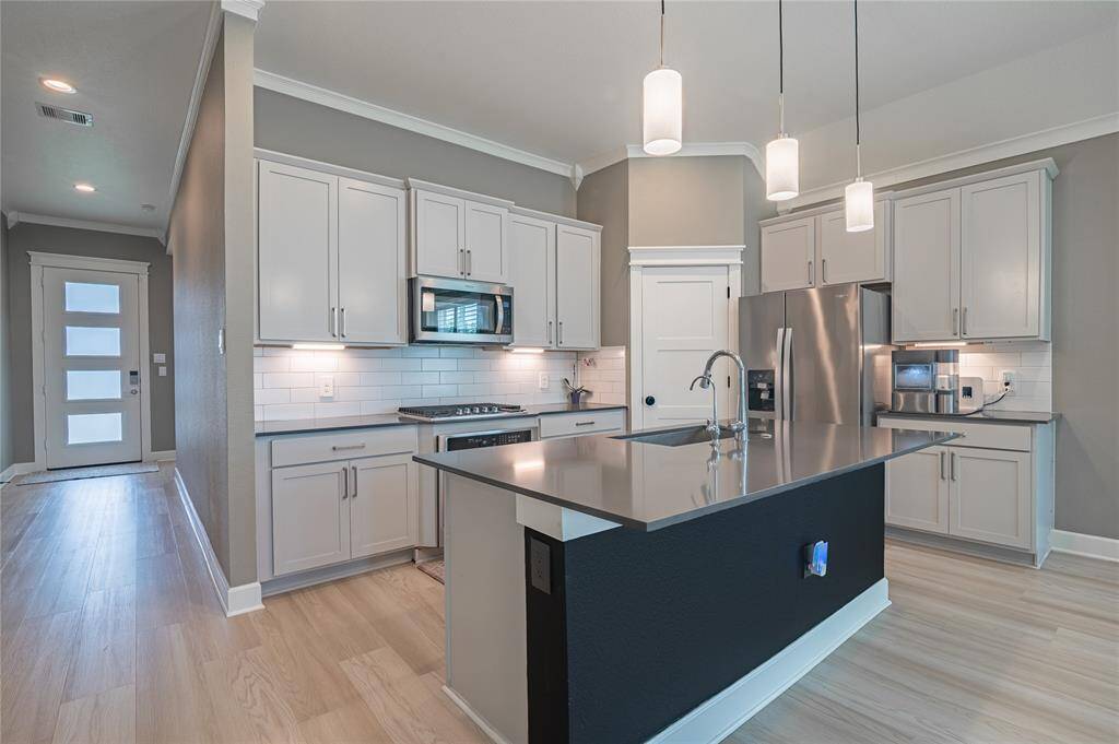 Pendent lights added in Kitchen