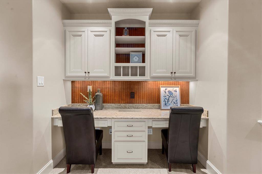Under counter lighting and custom site built cabinets