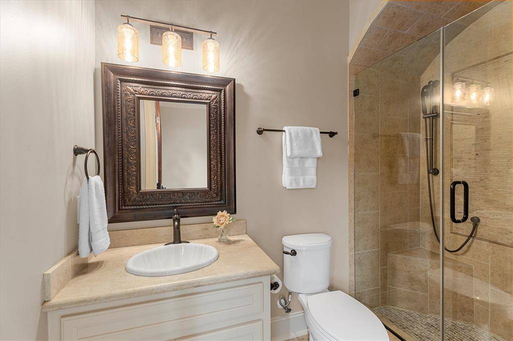En-suite for bedroom #4 with large walk-in shower