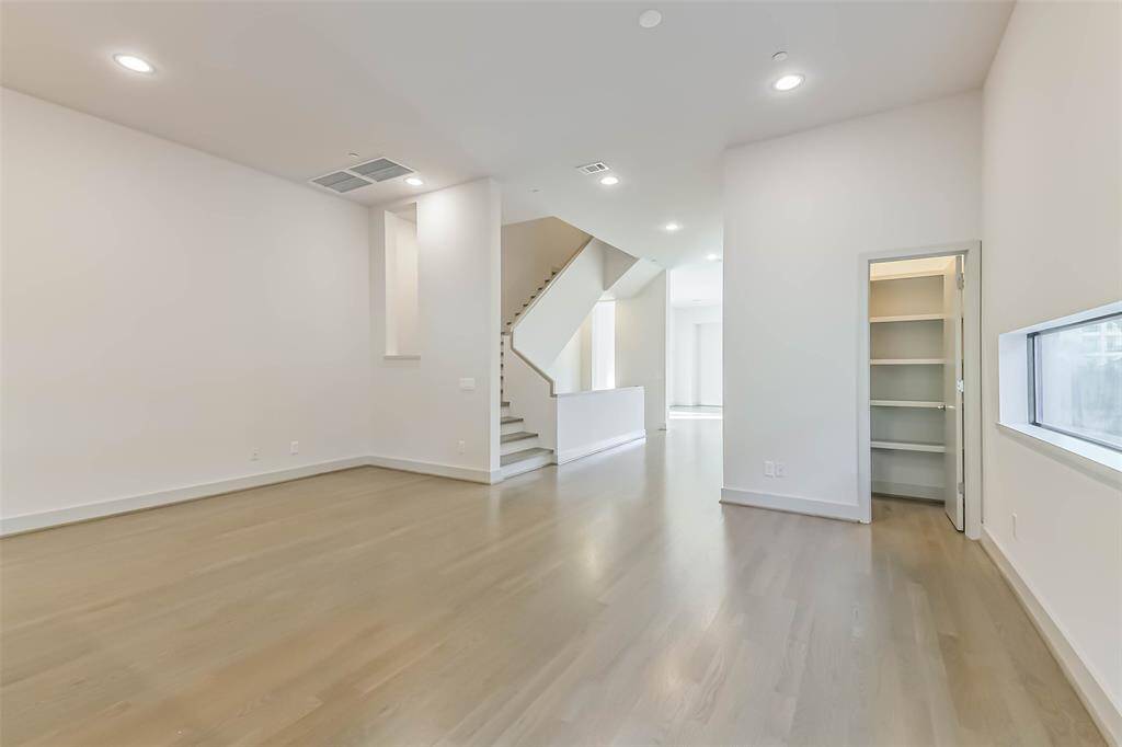 There is ample space just off the kitchen for a large dining room and additional sitting area or den space.