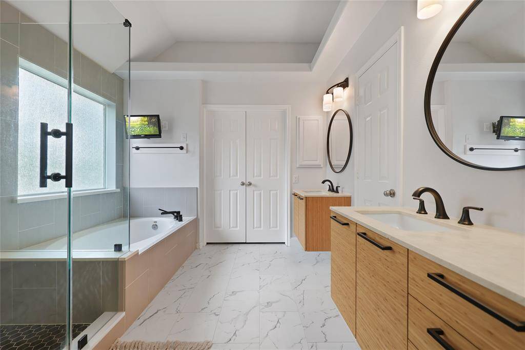 Primary Bath has been tastefully remodeled