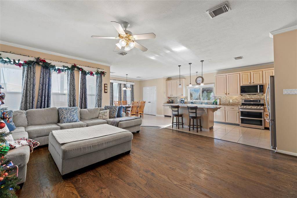 A look that shows how this home has just the right amount of "open" concept.