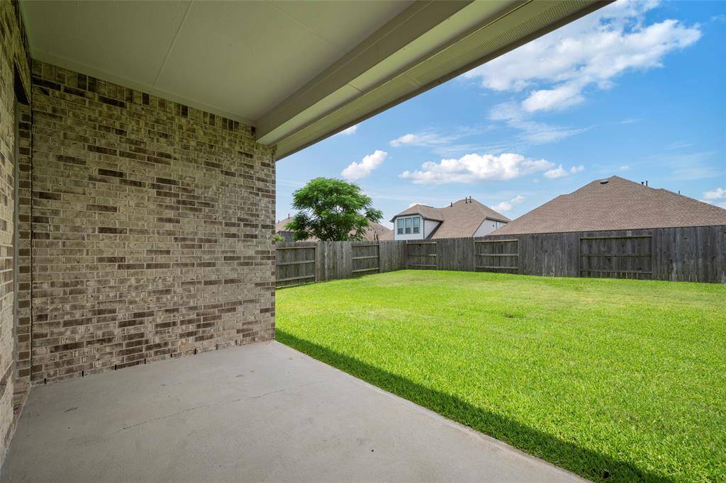 Covered back patio.