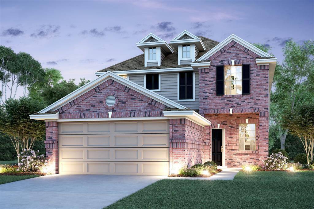 Charming Wilmington II home design by K. Hovnanian® Homes with elevation D in beautiful The Landing at New Caney. (*Artist rendering used for illustration purposes only.)
