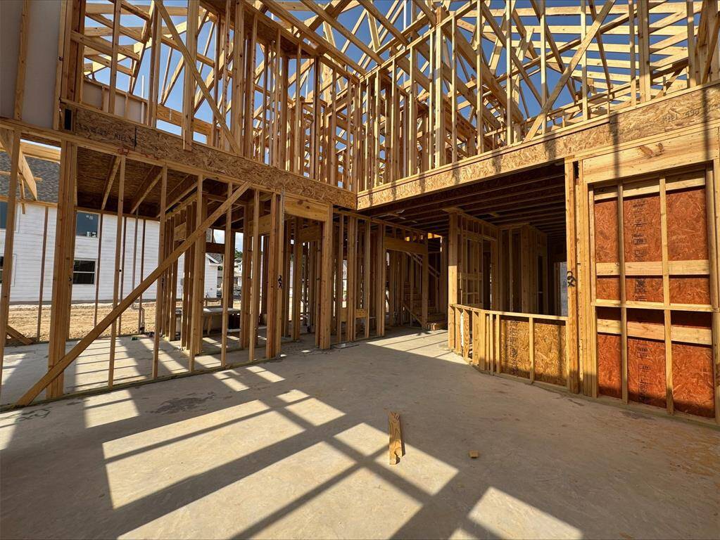 Open great room with high ceilings - still under construction!