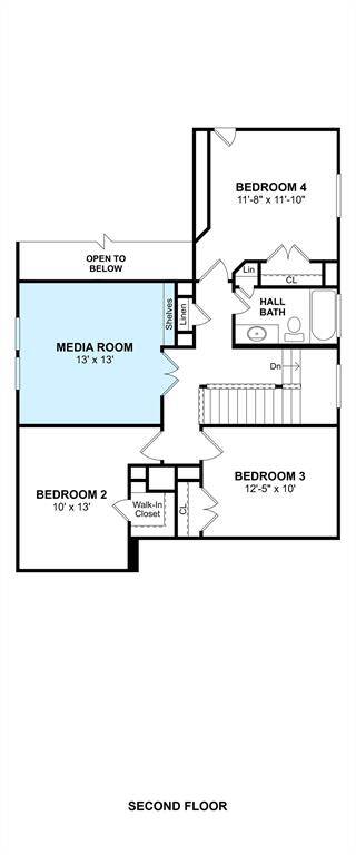 The Wilmington II floor plan by K. Hovnanian® Homes. 2nd Floor shown. *Prices, plans, dimensions, features, specifications, materials, and availability of homes or communities are subject to change without notice or obligation.