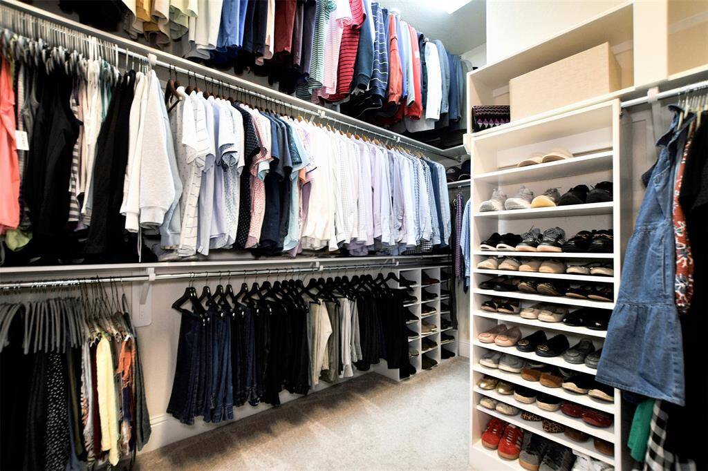 Large and spacious primary closet.