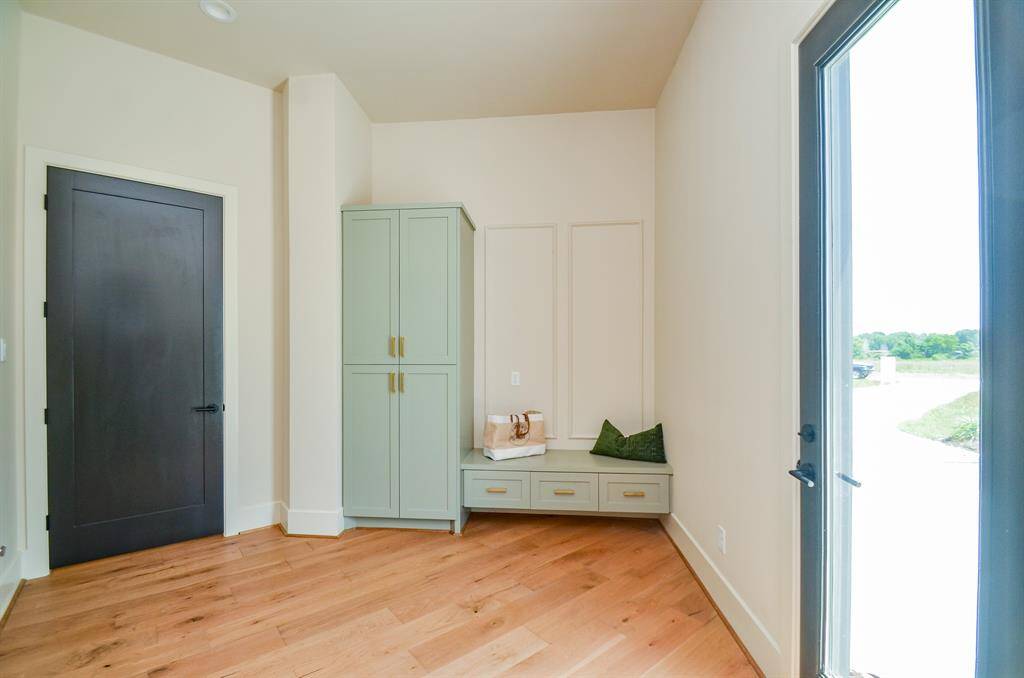 Mud room.  Door leads to the garages.
