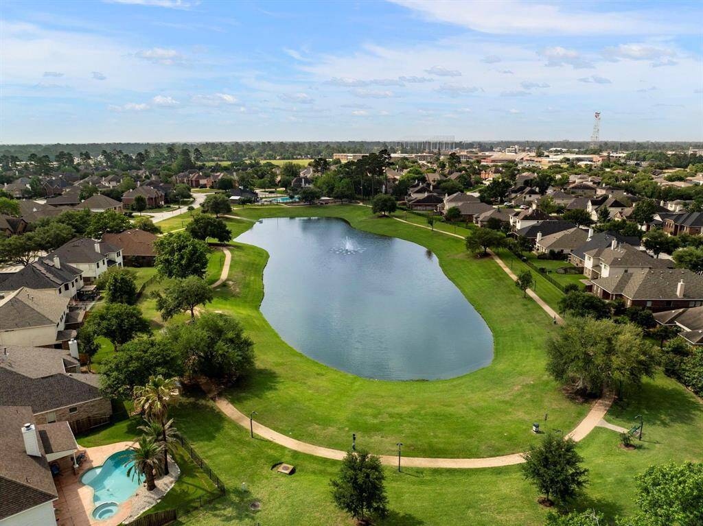 View of the lake and trails