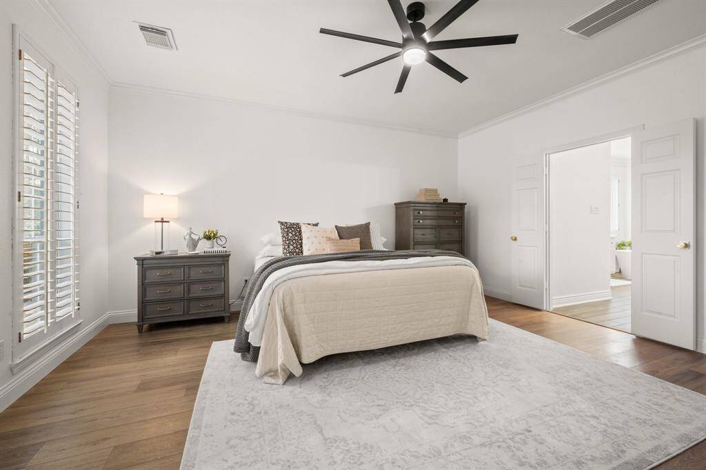 Primary bedroom is large with stunning ensuite bath.