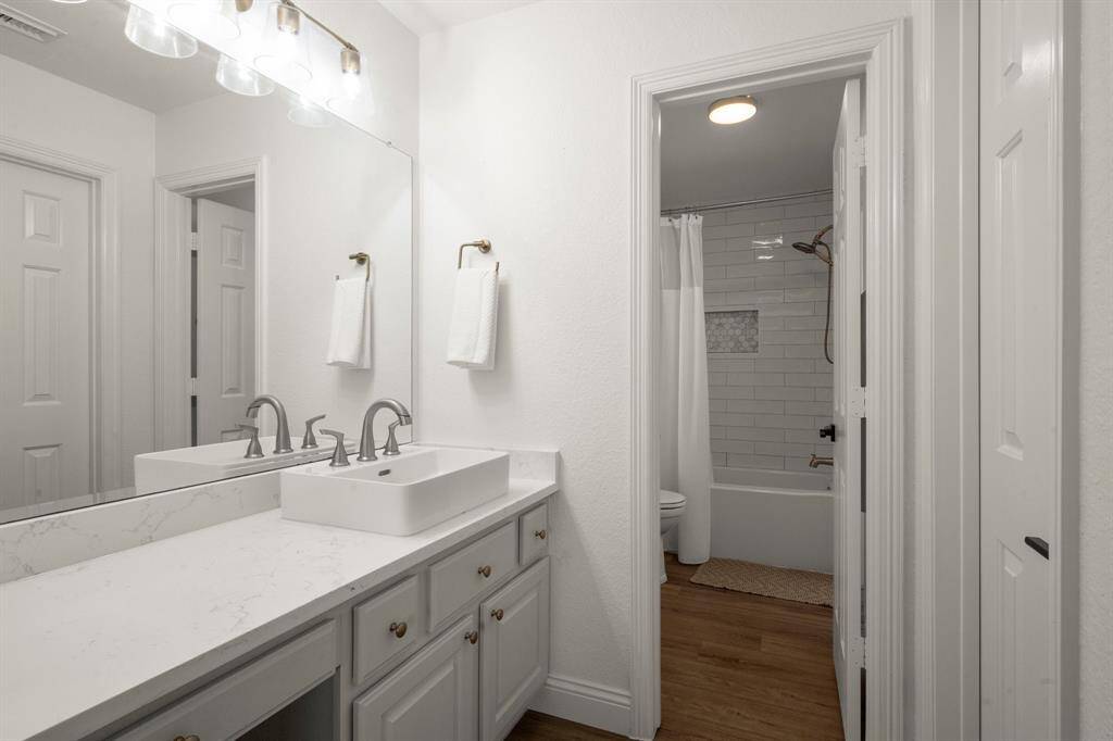Bathroom 2 upstairs has also been beautifully updated.