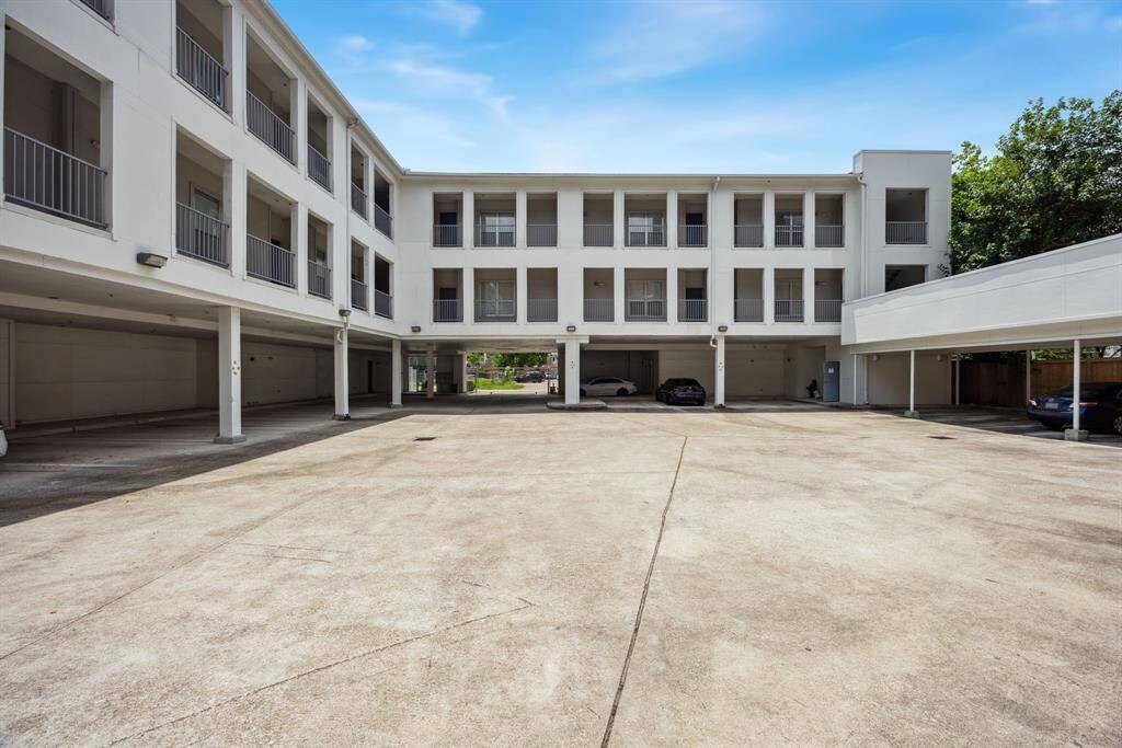 A view of the parking garage.