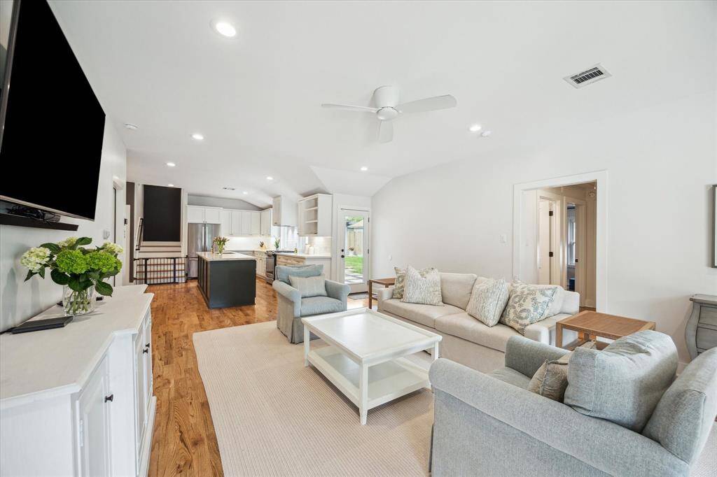 Perfect family sized living room open to the kitchen