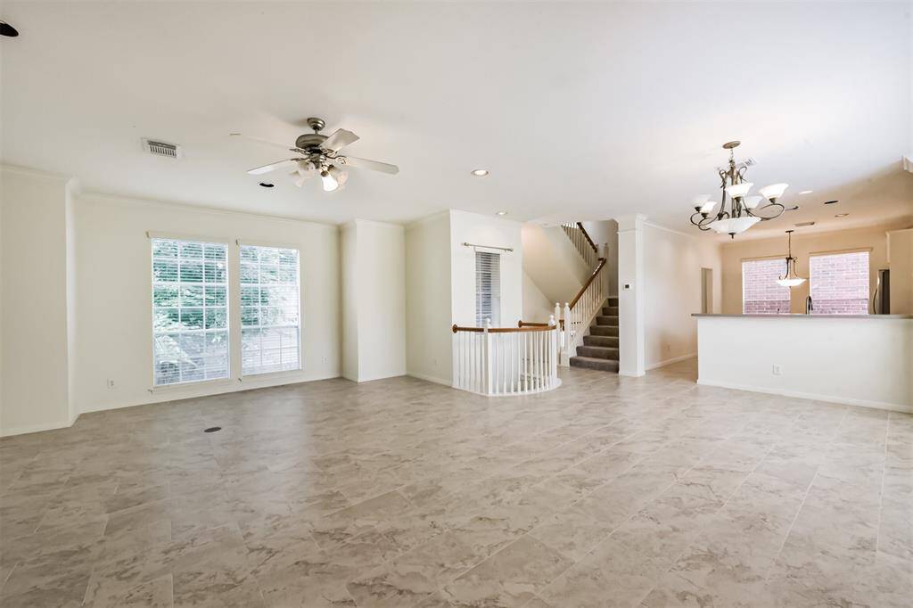 Living area is big with windows