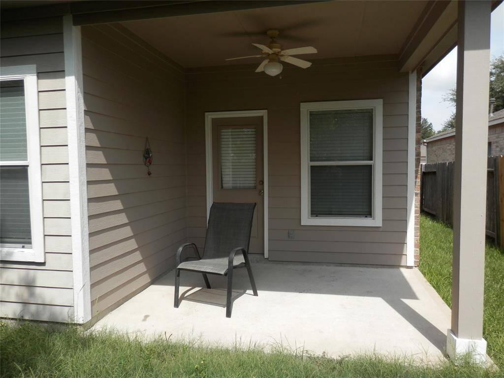 Back porch is ideal for watching the fun and games