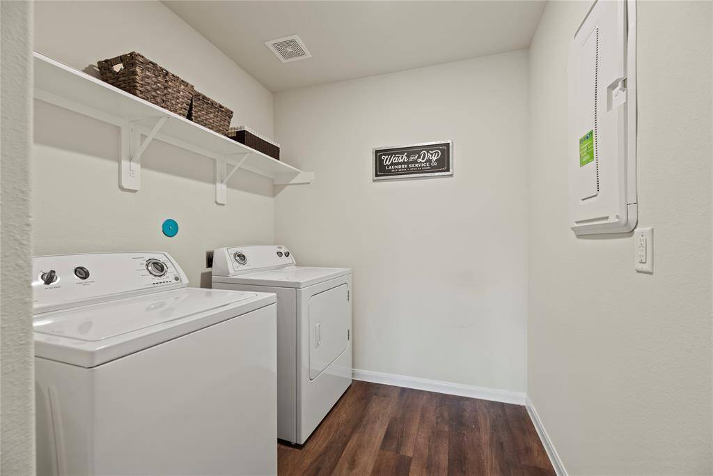 Laundry room is conveniently located on the second floor near all the bedrooms