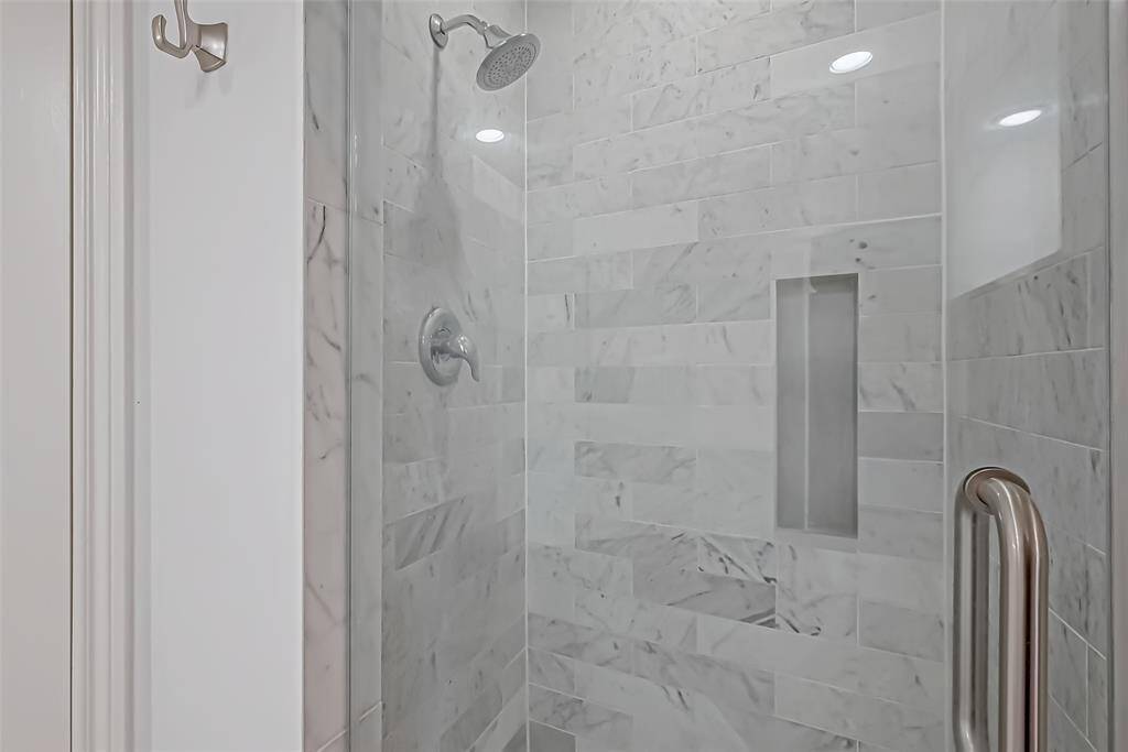 Shower in primary bathroom
