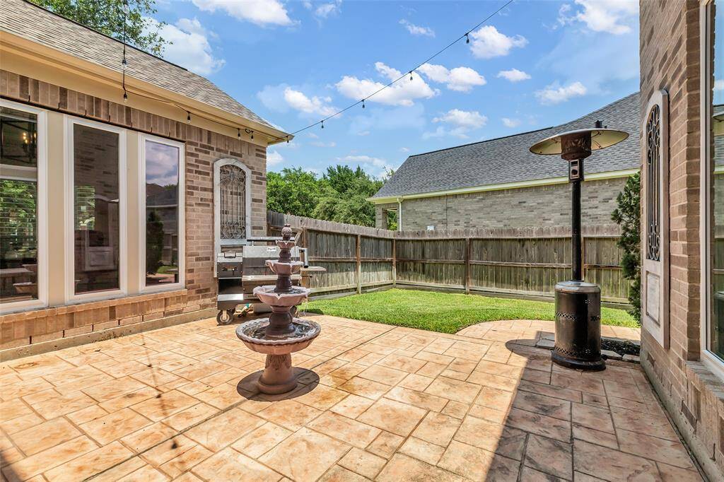Stamped Concrete Courtyard with fountain
