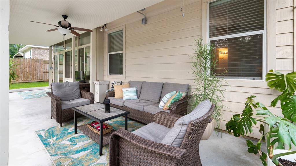 Huge covered patio with double fans. Patio just completed in 2024