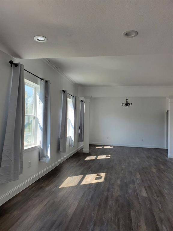 Open floor layout expands already large living space, with 10' high ceiling