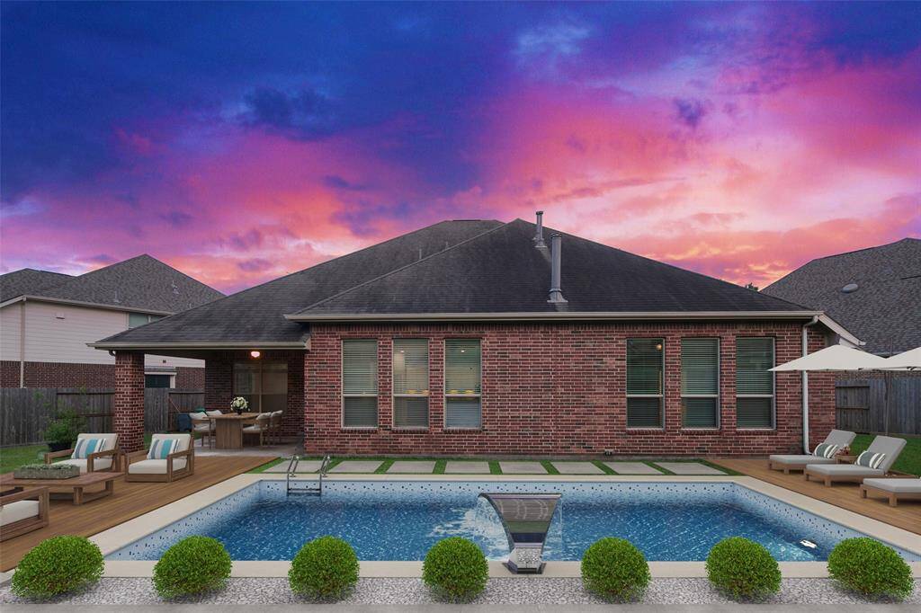 Virtually rendered pool and outdoor oasis.