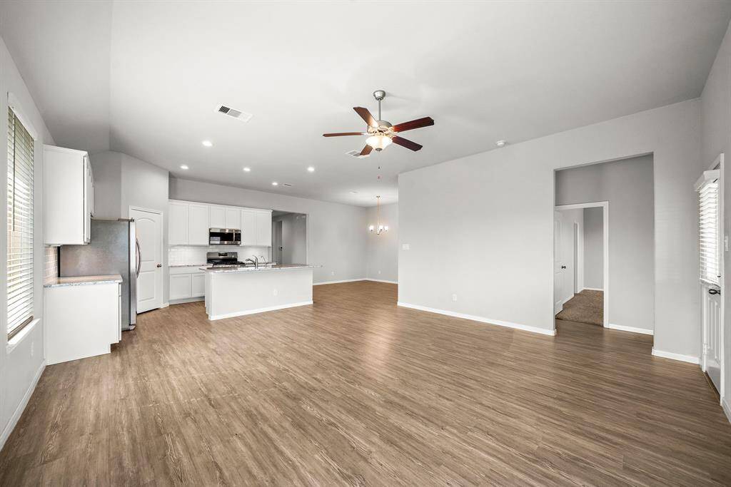 Kitchen open to the family room